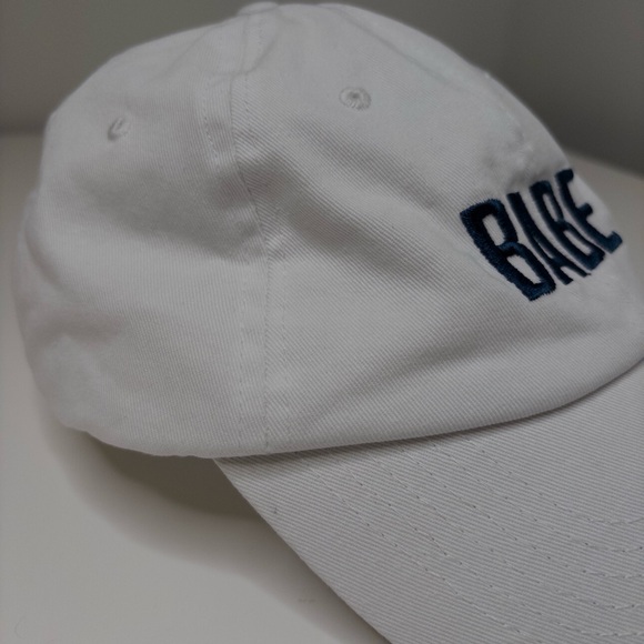 Swish Babe Logo White Navy Blue Embroidered Dad Hat Adjustable Strap - Picture 3 of 10
